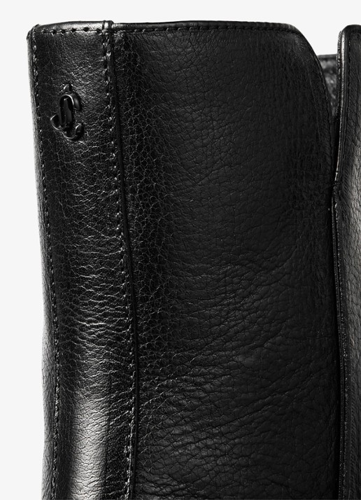 Jimmy Choo Eliot 45 enkellaarsje van leer - detail 4 zwart