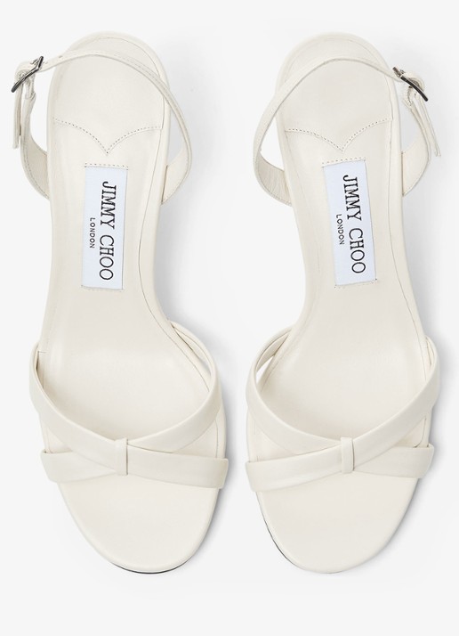 Jimmy Choo Elsy 70 sandalette van lamsleer - detail 5 gebroken wit