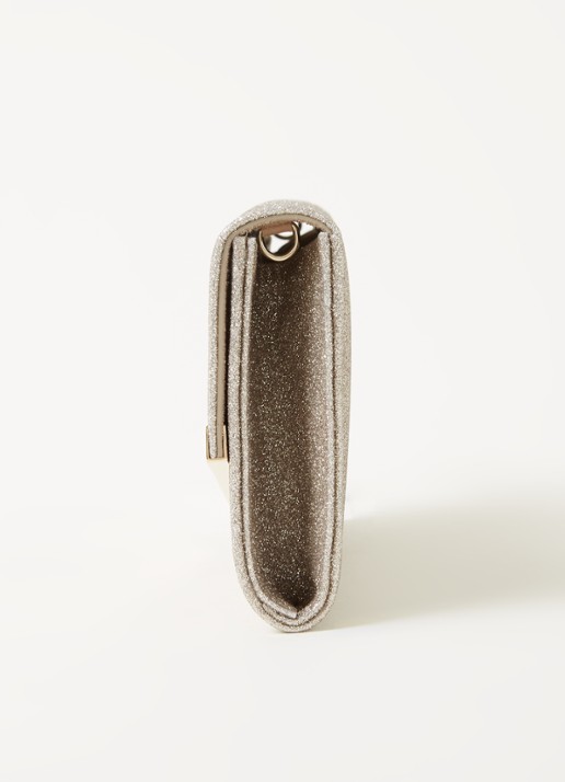 Jimmy Choo Emmie clutch met glitter - detail 2 goud