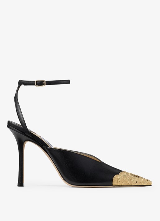 Jimmy Choo Faiz 100 sandalette van leer