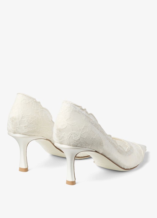 Jimmy Choo Faiz 65 pump van kant - achterkant 5 gebroken wit