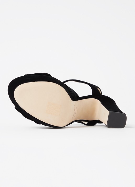Jimmy Choo Heloise 120 sandalette van fluweel  - detail 5 zwart