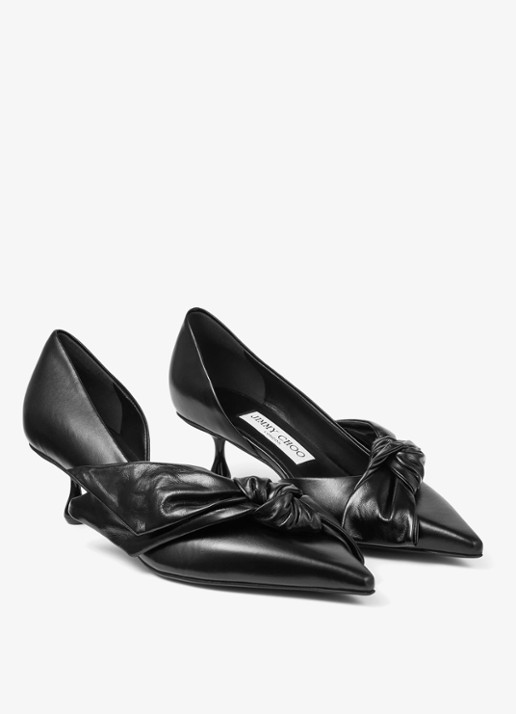 Jimmy Choo Issy 50 pump van kalfsleer - voorkant 5 zwart