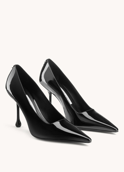 Jimmy Choo Ixia 95 pump van kalfsleer - voorkant 2 zwart
