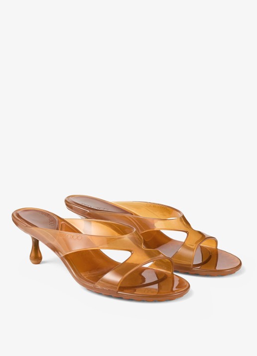 Jimmy Choo Jelly Drop 50 muiltje van rubber - detail 2 bruin