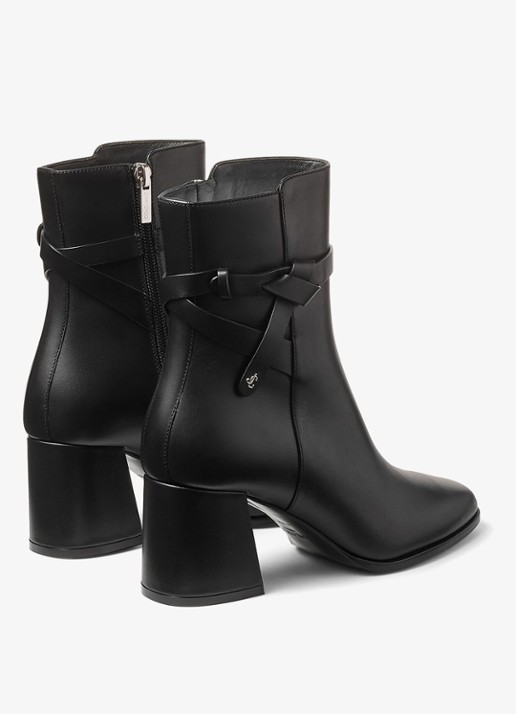 Jimmy Choo Lawton 65 enkellaarsje van kalfsleer - achterkant 2 zwart