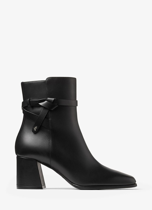 Jimmy Choo Lawton 65 enkellaarsje van kalfsleer - voorkant 3 zwart