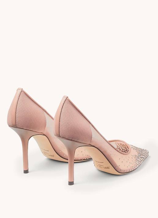 Jimmy Choo Love 85 pump met lamsleren details - detail 6 oudroze