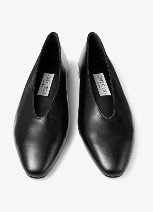 Jimmy Choo Margot ballerina van kalfssuède - detail 3 zwart