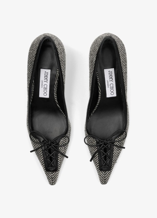 Jimmy Choo Scarlett 50 pump met lamsleren details - detail 4 zwart