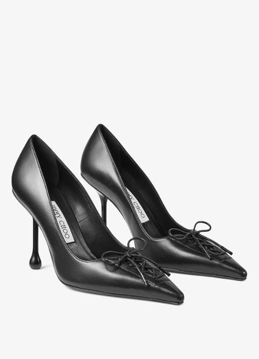 Jimmy Choo Scarlett 50 pump van lamsleer - voorkant 3 zwart