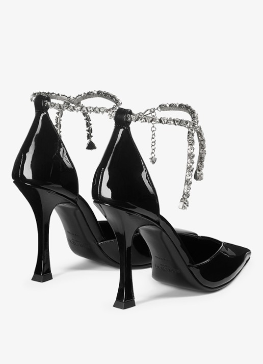 Jimmy Choo Stevie 100 pump van lakleer - achterkant 3 zwart