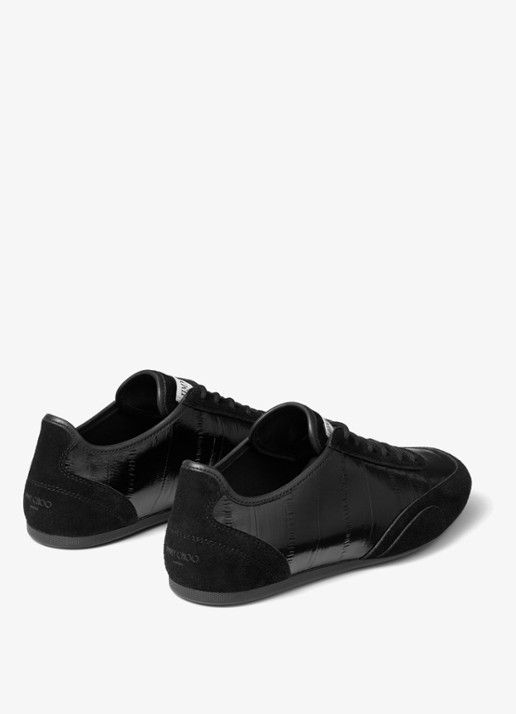 Jimmy Choo Sunny/F sneaker van leer met suède details - achterkant zwart