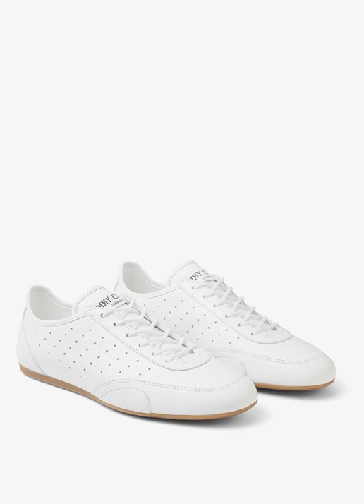 Jimmy Choo Sunny/F sneaker van leer - detail 4 wit
