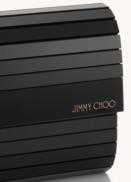 Jimmy Choo Sweetie clutch met logo - detail 3 zwart