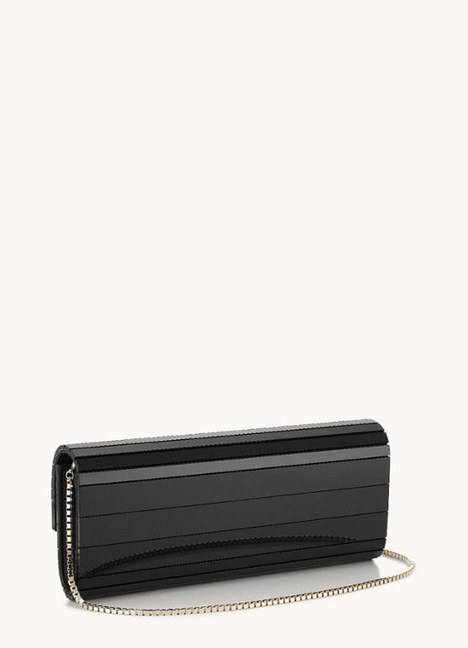 Jimmy Choo Sweetie clutch met logo - detail 4 zwart