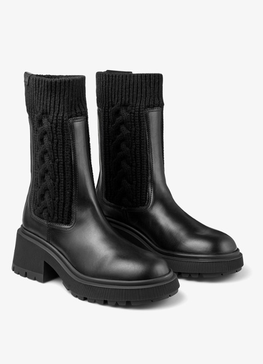 Jimmy Choo Tamia chelsea boot van kalfsleer - voorkant 2 zwart
