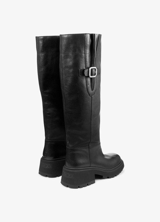 Jimmy Choo Tamsin overknee laars van kalfsleer - achterkant zwart
