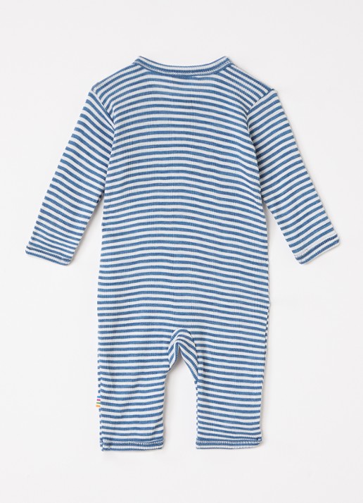 Joha Babypak in zijdeblend met streepprint - voorkant 2 indigo