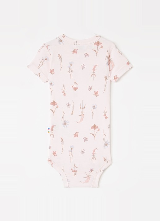 Joha Bamboo romper met print - voorkant 2 lichtroze