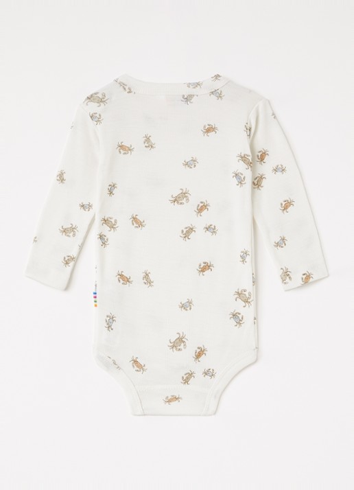 Joha Crab babypak in zijdeblend - voorkant 2 gebroken wit