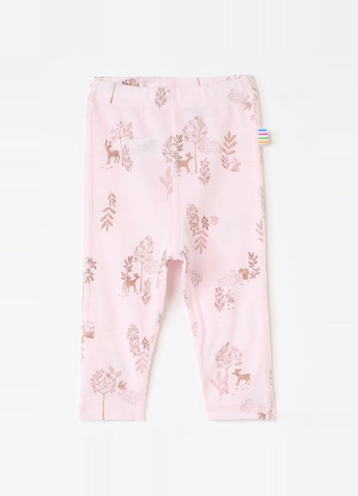 Joha Legging in zijdeblend met print - voorkant 2 lichtroze