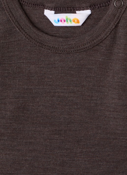 Joha Longsleeve in zijdeblend - detail 4 donkerbruin