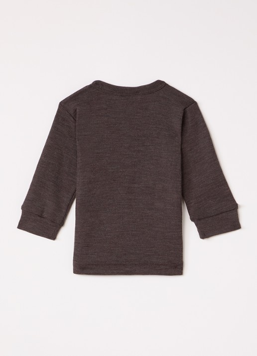 Joha Longsleeve in zijdeblend - voorkant 2 donkerbruin