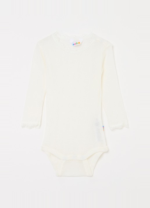 Joha Pointelle romper in wol-zijdeblend