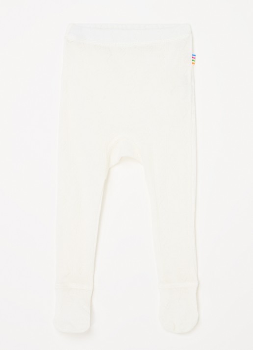 Joha Ribgebreide maillot van merino wol - voorkant 2 creme