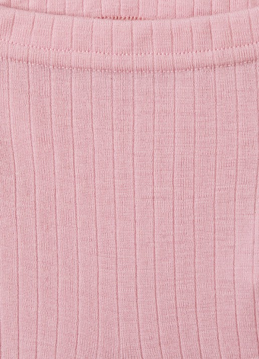 Joha Ribgebreide maillot van merino wol - detail roze
