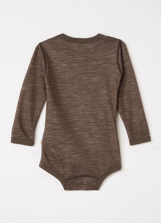 Joha Romper in merino wolblend - voorkant 2 bruin
