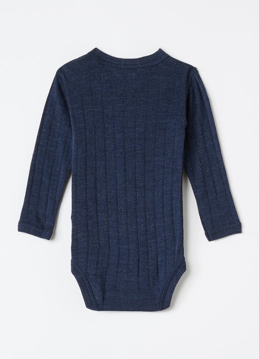 Joha Romper in zijdeblend - voorkant 2 donkerblauw