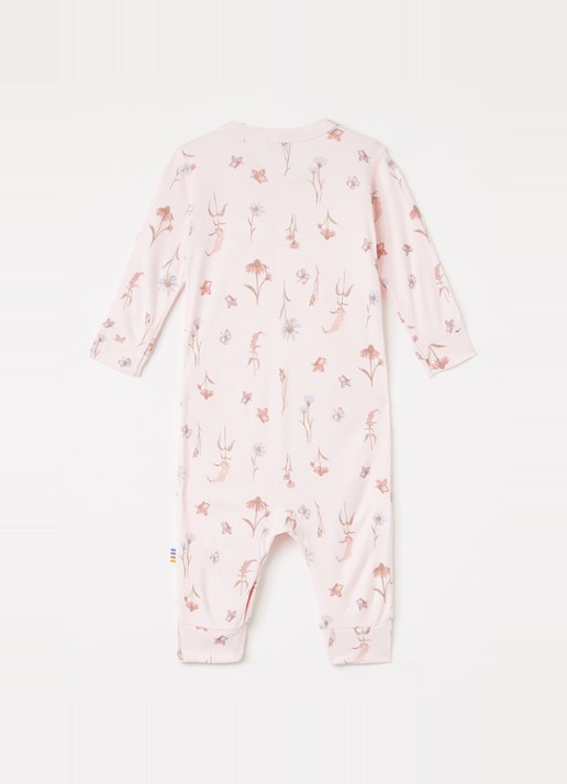 Joha Romper met bloemenprint - voorkant 2 lichtroze