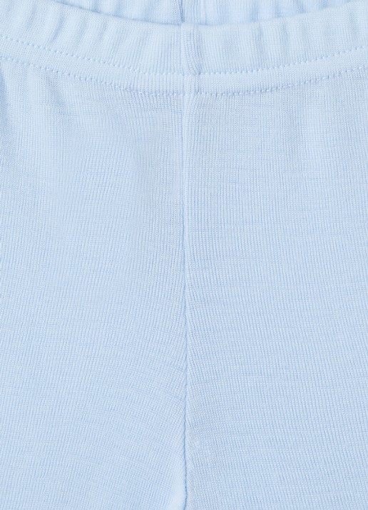 Joha Summer legging van merino wol - detail 3 lichtblauw