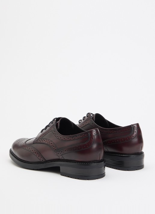 Jonak Altitude brogue van leer - achterkant 6 bordeauxrood
