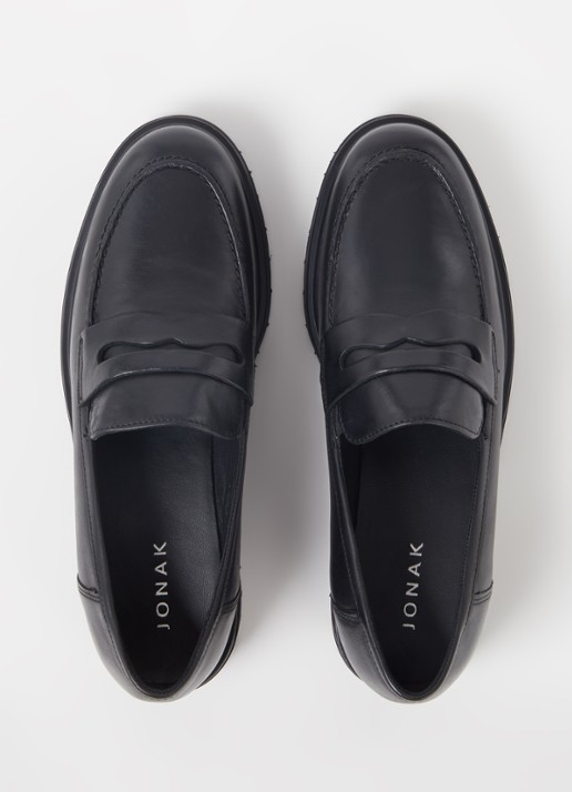 Jonak Arlo loafer van leer - detail 2 zwart