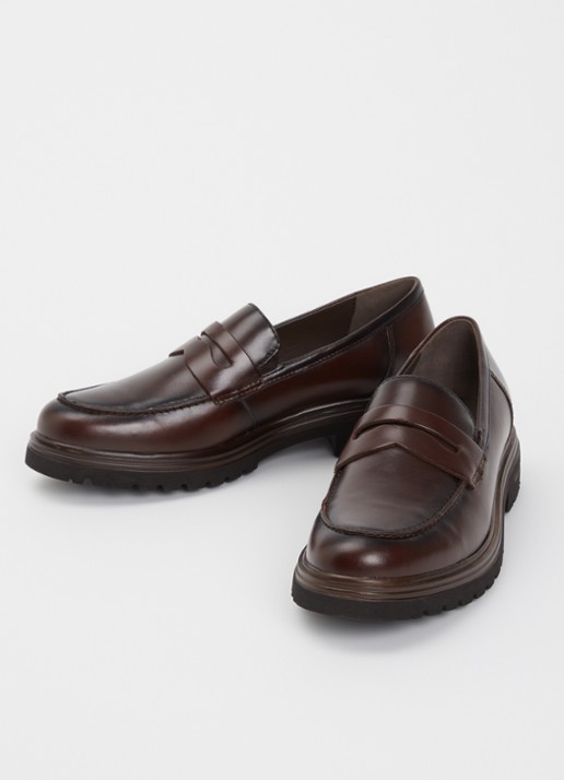 Jonak Arlo loafer van leer - detail 4 donkerbruin