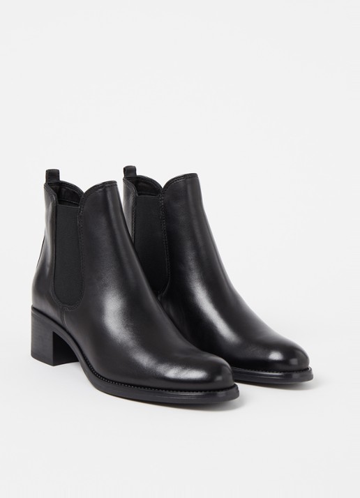 Jonak Calcutto chelsea boot van leer - detail zwart