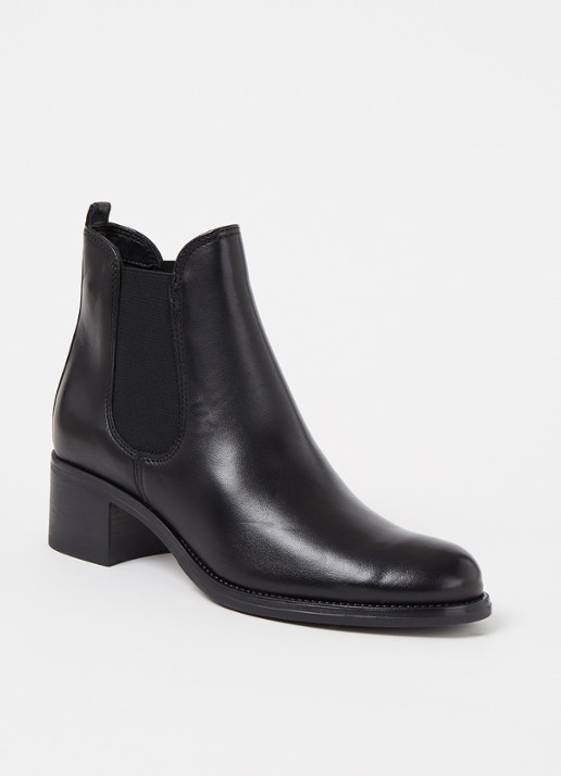 Jonak Calcutto chelsea boot van leer - voorkant 4 zwart