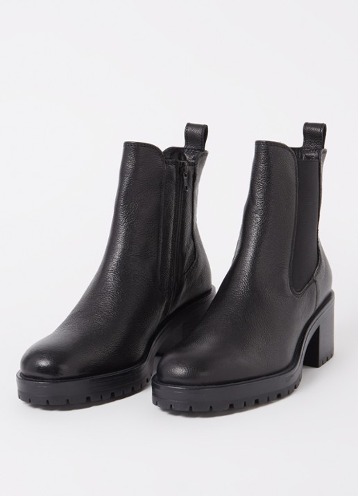 Jonak Cecile chelsea boot van leer - detail zwart