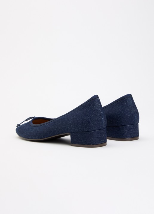 Jonak Dadou ballerina van denim - achterkant denim