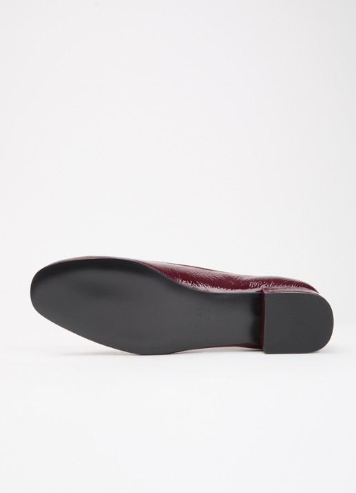 Jonak Dadou ballerina van geitenleer met lakfinish - detail 4 bordeauxrood