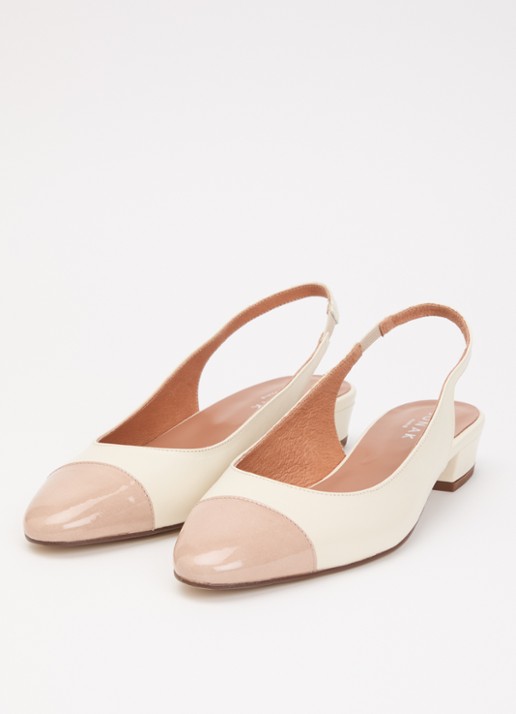 Jonak Decision slingback van kalfsleer - detail 4 creme
