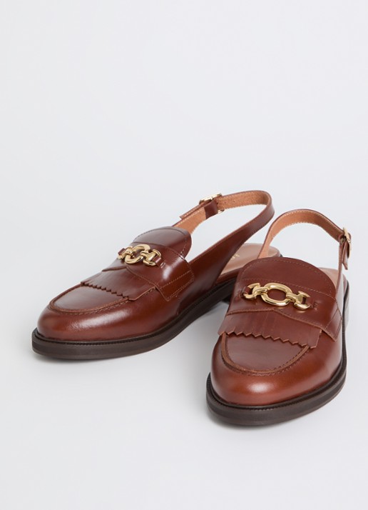 Jonak Delphy loafer van leer  - detail 4 cognac