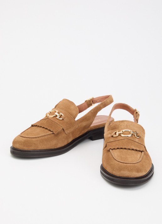 Jonak Delphy slingback van suéde  - detail 4 bruin