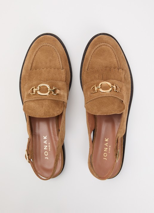Jonak Delphy slingback van suéde  - detail 5 bruin