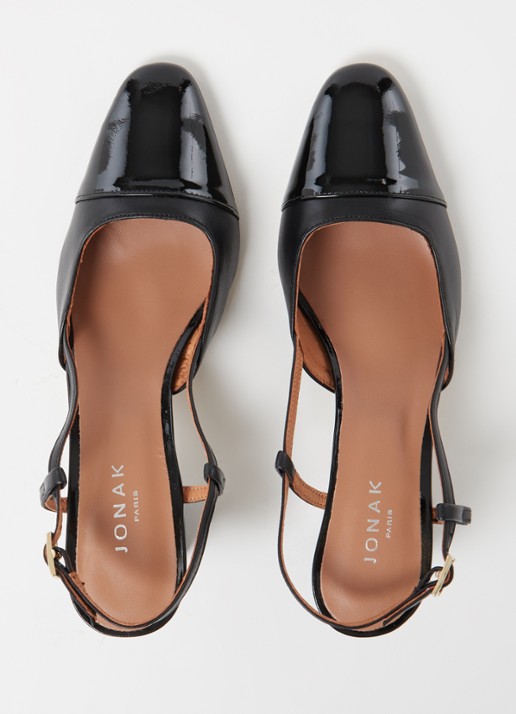 Jonak Dhapop slingback van leer   - detail 7 zwart
