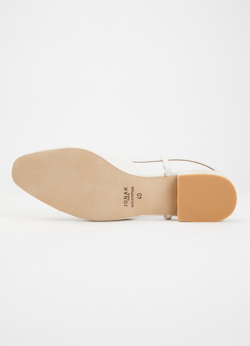 Jonak Dhapou slingback van leer - detail 3 ivoor
