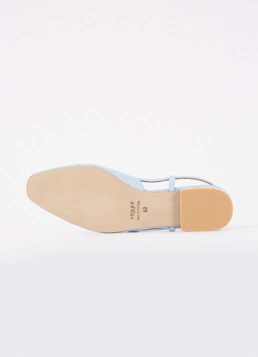 Jonak Dhapou slingback van leer - detail 4 lichtblauw